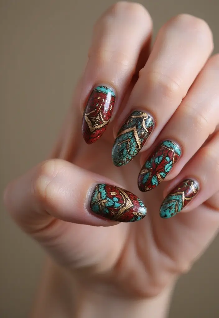 45 Stunning Nail Design Ideas for All Occasions and Moods - 30. Tribal Patterns