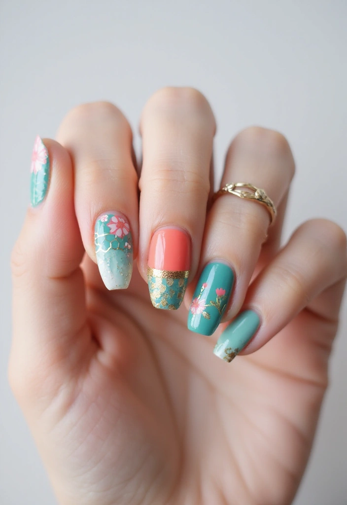 45 Stunning Nail Design Ideas for All Occasions and Moods - 45. Mix and Match Styles