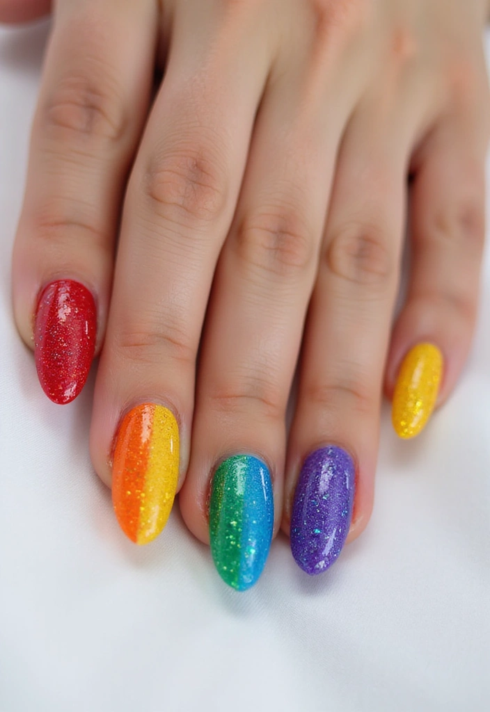 45 Ultimate Nail Inspiration Ideas for Creative Spark-Filled Sparks - 12. Rainbow Connection