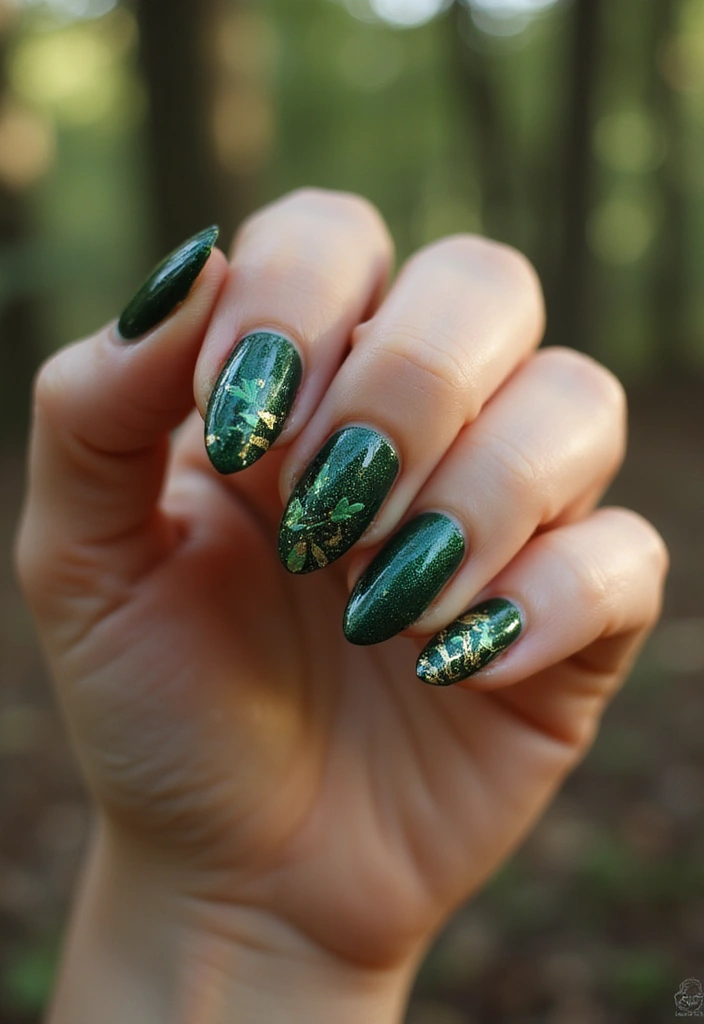 45 Ultimate Nail Inspiration Ideas for Creative Spark-Filled Sparks - 25. Enchanted Forest
