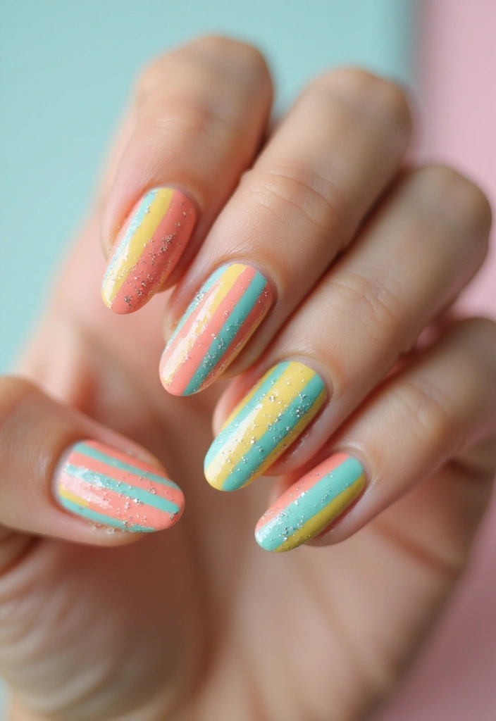 45 Ultimate Nail Inspiration Ideas for Creative Spark-Filled Sparks - 26. Playful Stripes