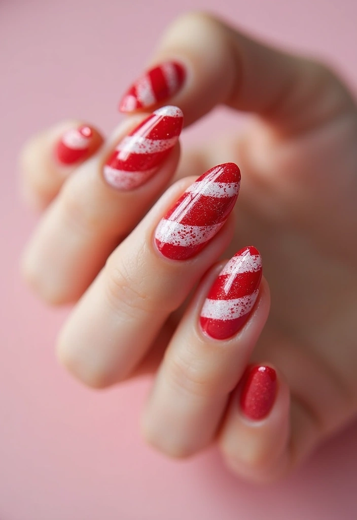 45 Ultimate Nail Inspiration Ideas for Creative Spark-Filled Sparks - 28. Candy Cane Delight