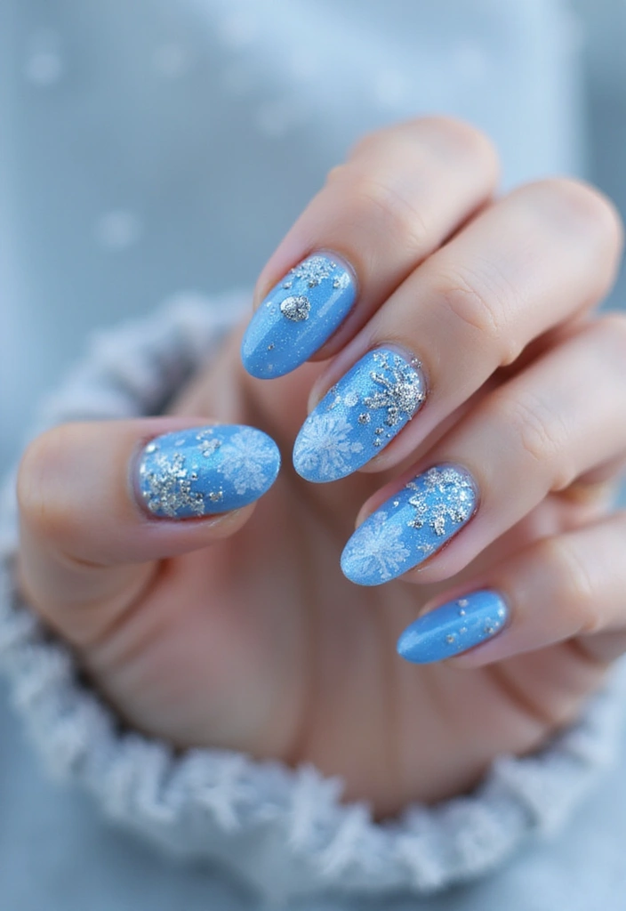 45 Ultimate Nail Inspiration Ideas for Creative Spark-Filled Sparks - 31. Shimmering Snowflakes