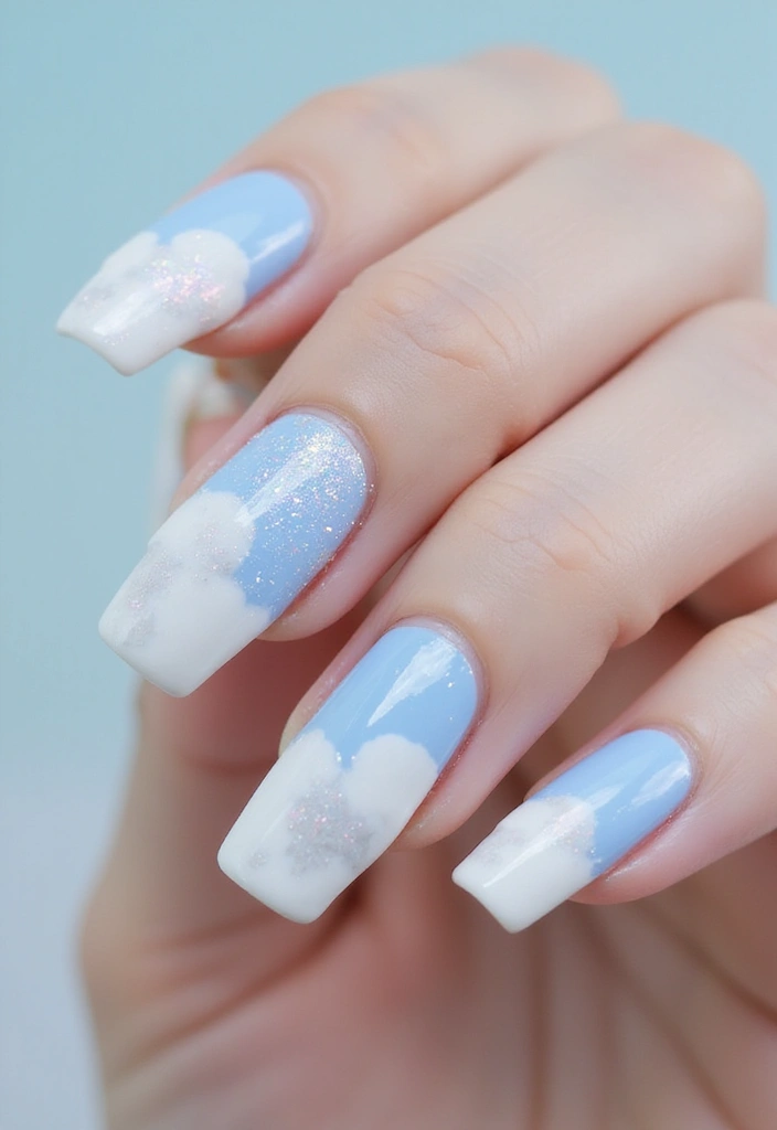 45 Ultimate Nail Inspiration Ideas for Creative Spark-Filled Sparks - 42. Dreamy Clouds