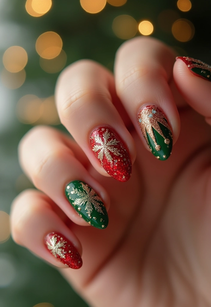 45 Ultimate Nail Inspiration Ideas for Creative Spark-Filled Sparks - 44. Holiday Cheer