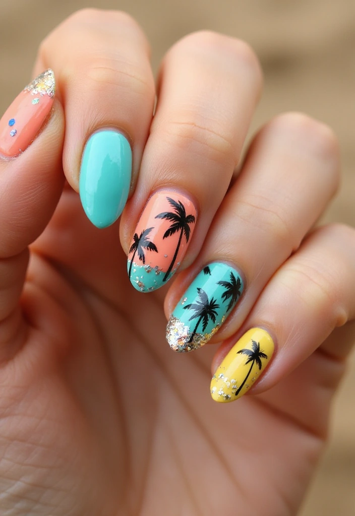45 Ultimate Nail Inspiration Ideas for Creative Spark-Filled Sparks - 5. Tropical Vibes