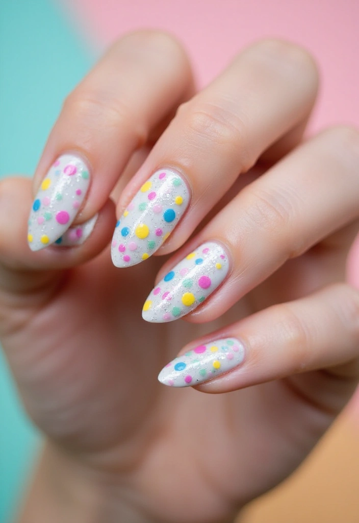 45 Ultimate Nail Inspiration Ideas for Creative Spark-Filled Sparks - 7. Bright Confetti