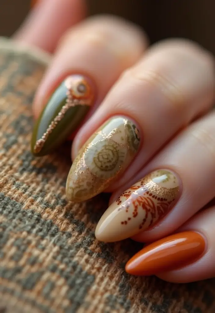 50 Acrylic Nail Ideas for Visionary Visions - 23. Bohemian Style