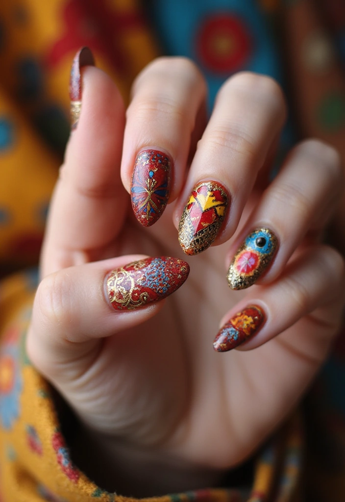 50 Acrylic Nail Ideas for Visionary Visions - 36. Celebration of Cultures