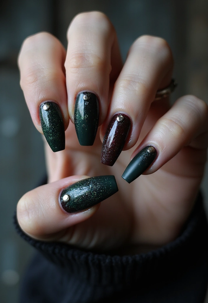 50 Acrylic Nail Ideas for Visionary Visions - 47. Grunge Style