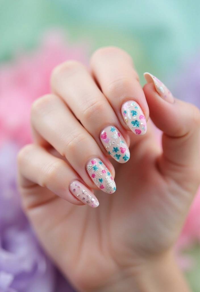 50 Acrylic Nail Ideas for Visionary Visions - 50. Customized Nail Stickers