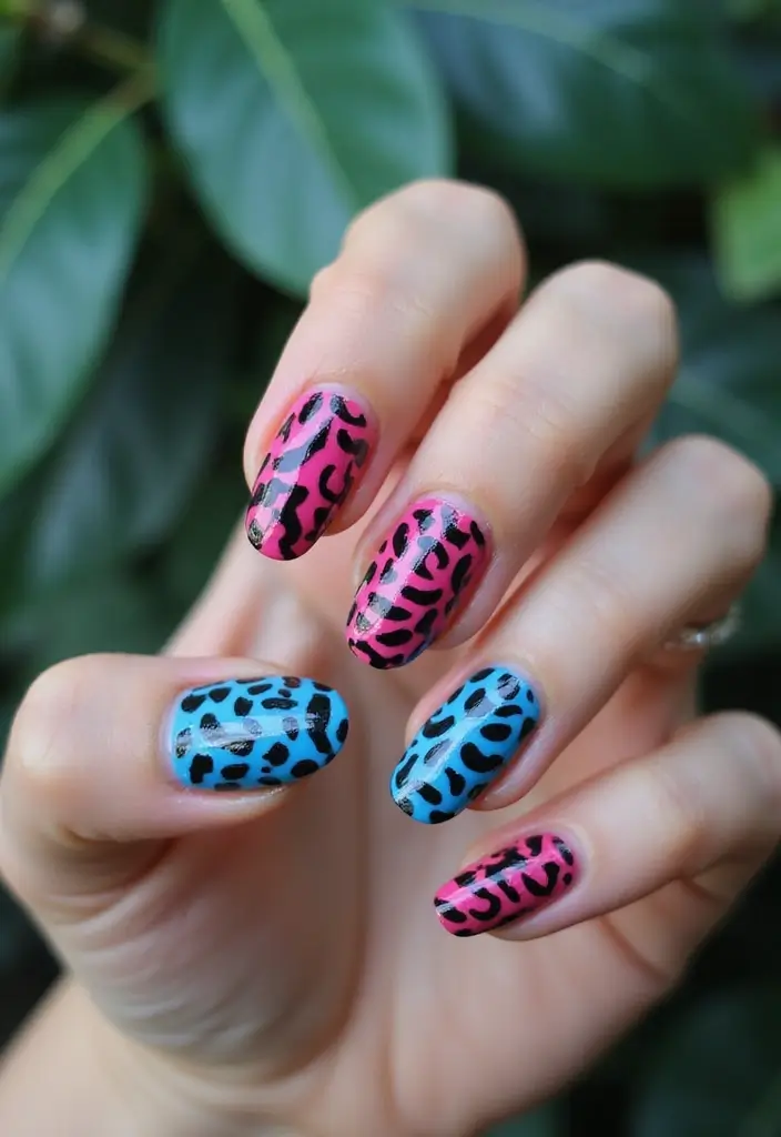 50 Acrylic Nail Ideas for Visionary Visions - 9. Animal Prints