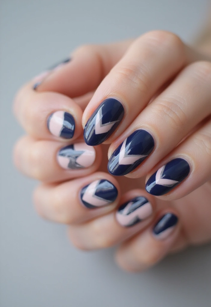 50 Adorable Cute Nail Ideas for Fun - 17. Chic Chevron