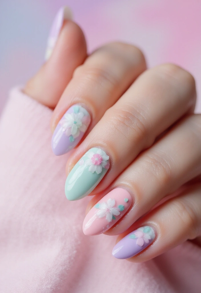 50 Adorable Cute Nail Ideas for Fun - 18. Dreamy Pastels