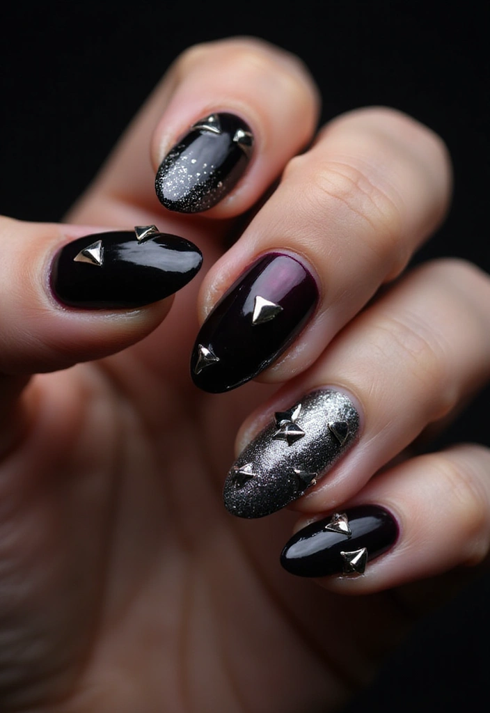 50 Adorable Cute Nail Ideas for Fun - 25. Rock Star Edge