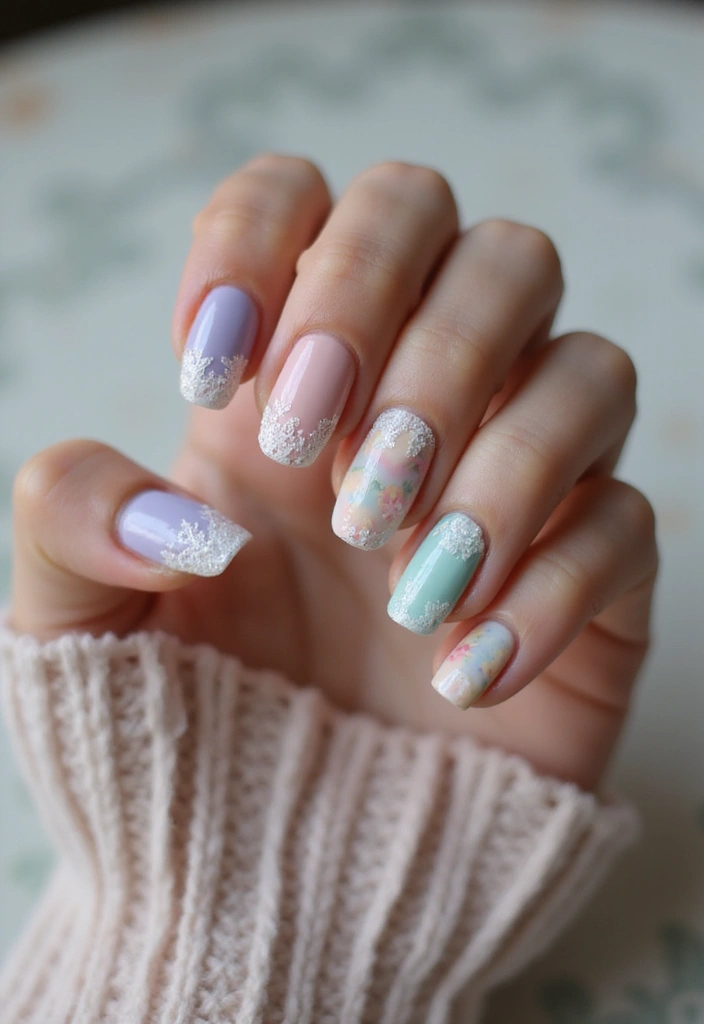50 Adorable Cute Nail Ideas for Fun - 31. Vintage Vibes