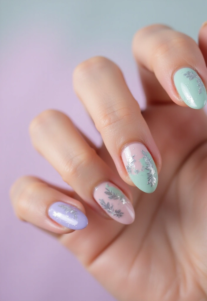 50 Artistic Nail Polish Design Ideas for Colorful Mastery - 19. Feather-Like Touch