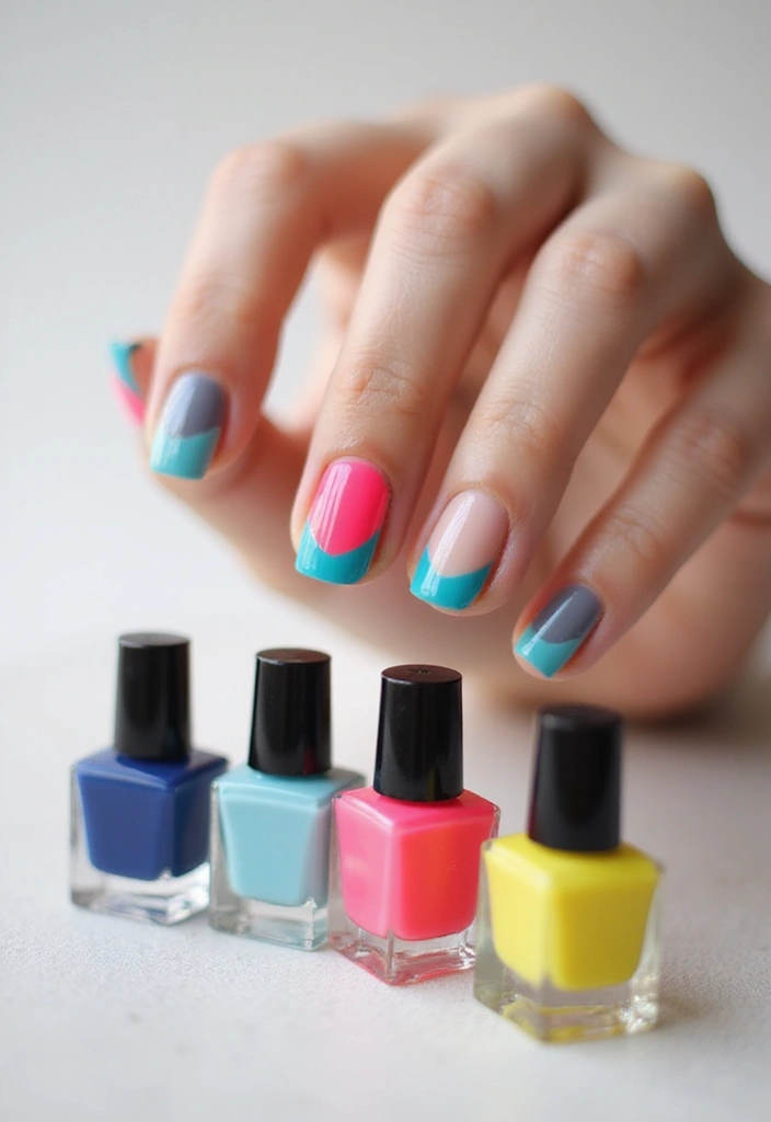 50 Artistic Nail Polish Design Ideas for Colorful Mastery - 38. Accented Tips