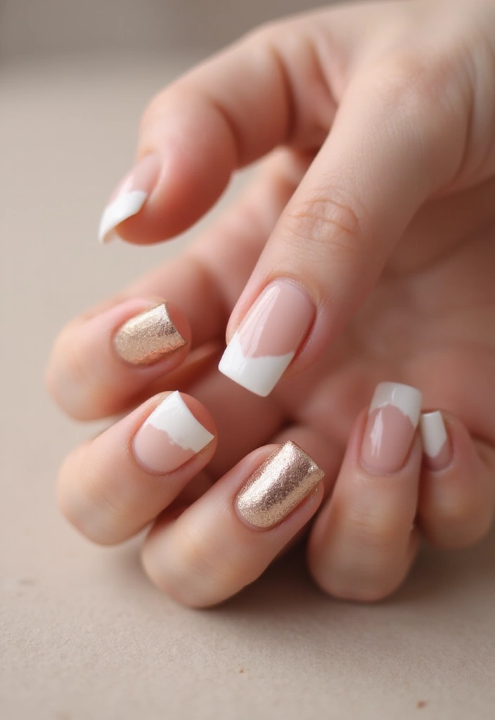 50 Classic Square Nail Ideas for Timeless Geometric Appeal - 1. Classic French Tips with a Twist