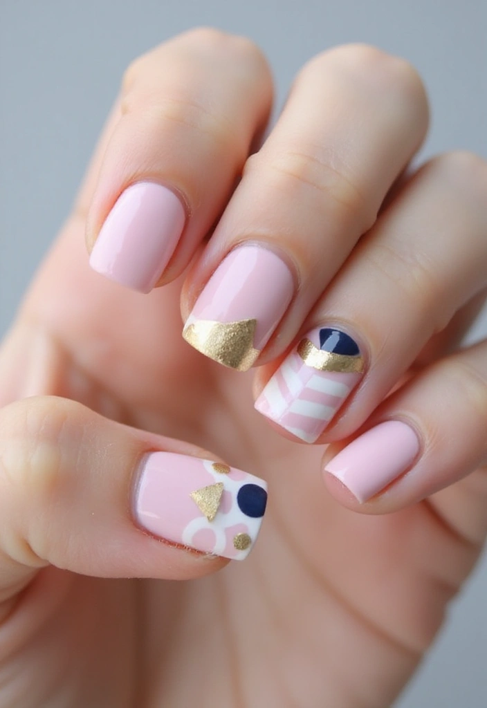 50 Classic Square Nail Ideas for Timeless Geometric Appeal - 17. Unique Nail Art Stickers
