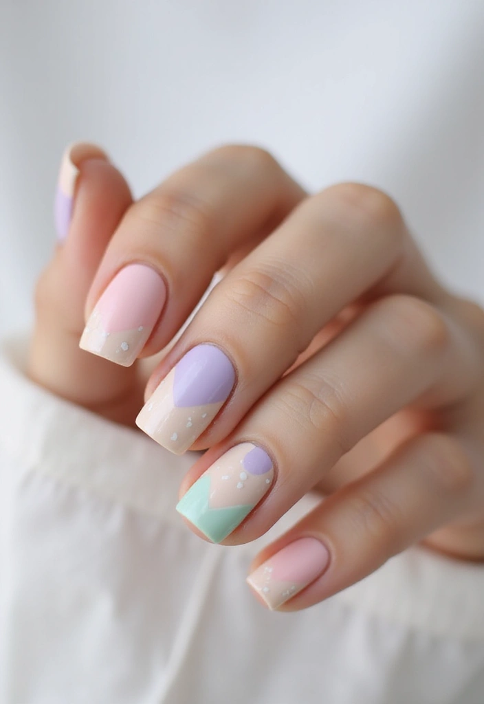 50 Classic Square Nail Ideas for Timeless Geometric Appeal - 19. Rounded Geometric Corners