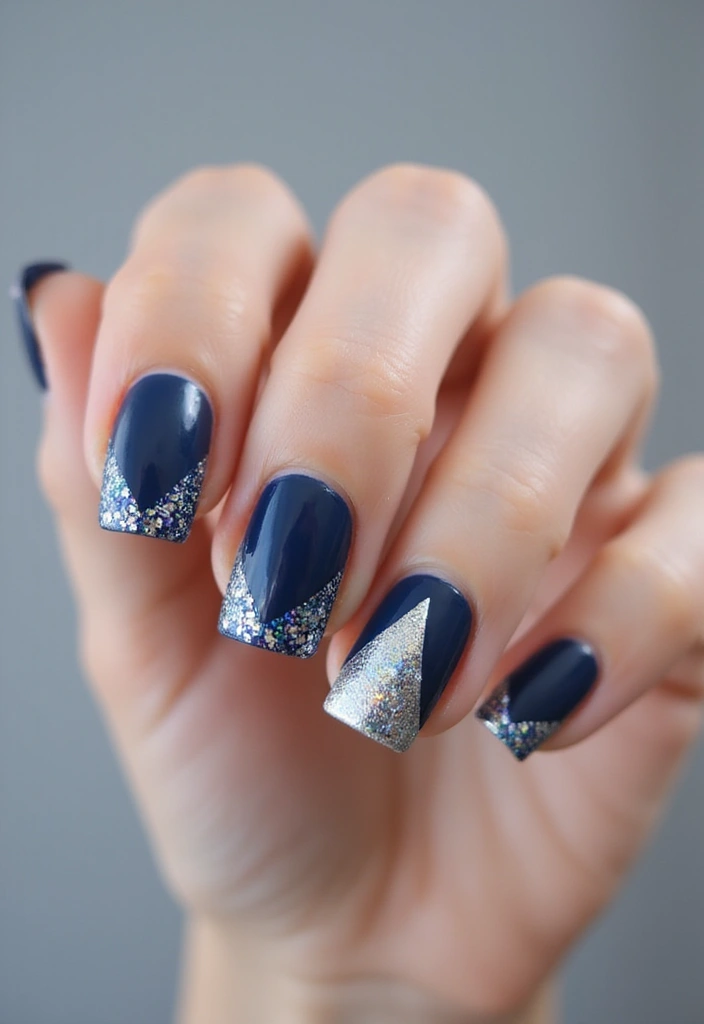 50 Classic Square Nail Ideas for Timeless Geometric Appeal - 20. Mixed Materials