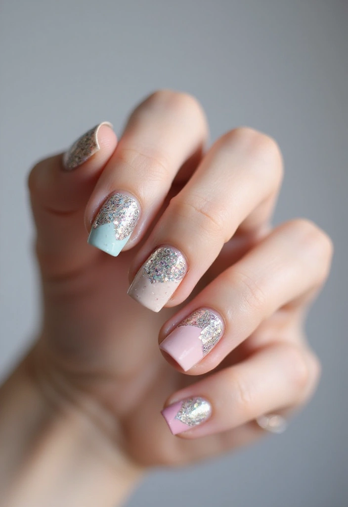 50 Classic Square Nail Ideas for Timeless Geometric Appeal - 26. Textured Geometric Designs