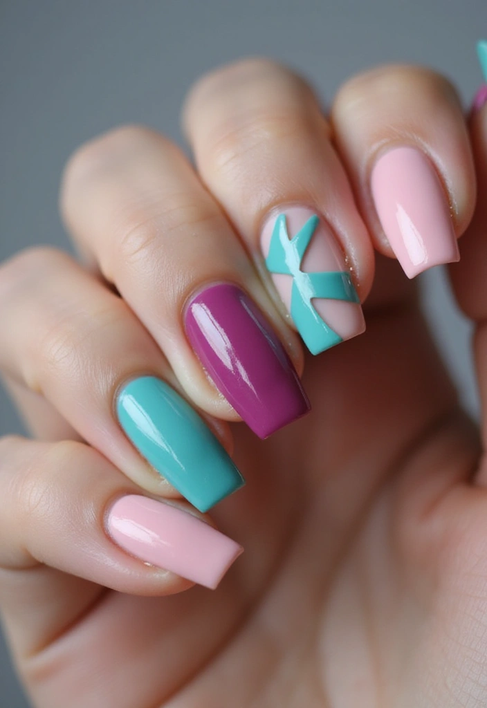 50 Classic Square Nail Ideas for Timeless Geometric Appeal - 36. Edgy Cut-Outs