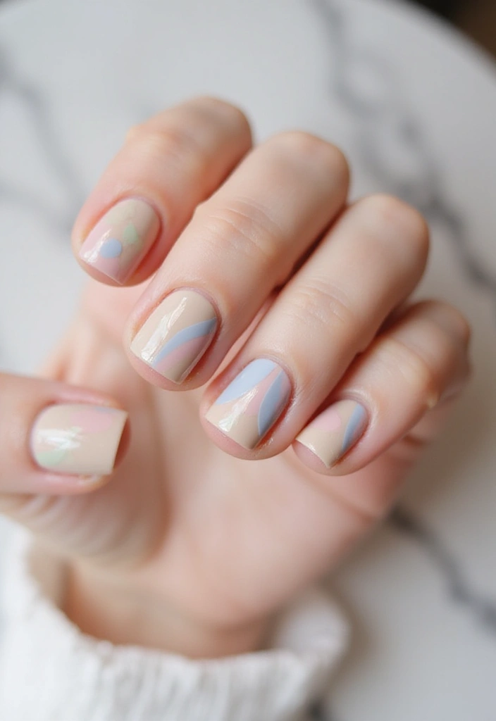 50 Classic Square Nail Ideas for Timeless Geometric Appeal - 39. Smooth Curves