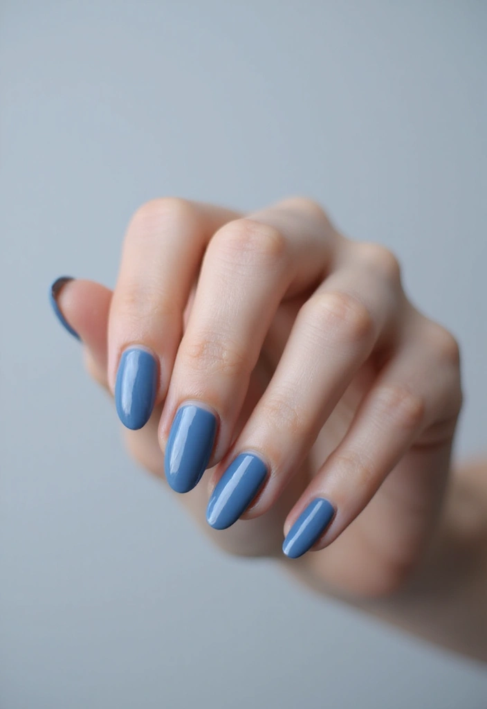 50 Cool Blue Nail Ideas for Tranquil - 19. Serenity in Blue