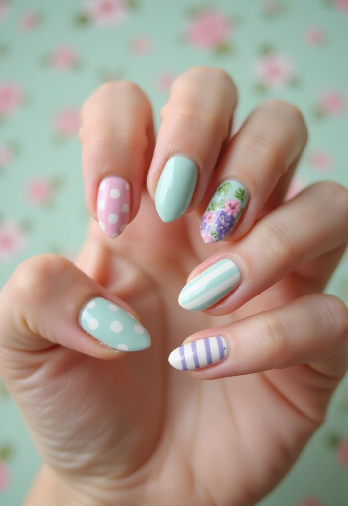 50 Creative Nail Art Design Ideas for Explosive Artistic Expression - 9. Vintage Inspired Nail Art