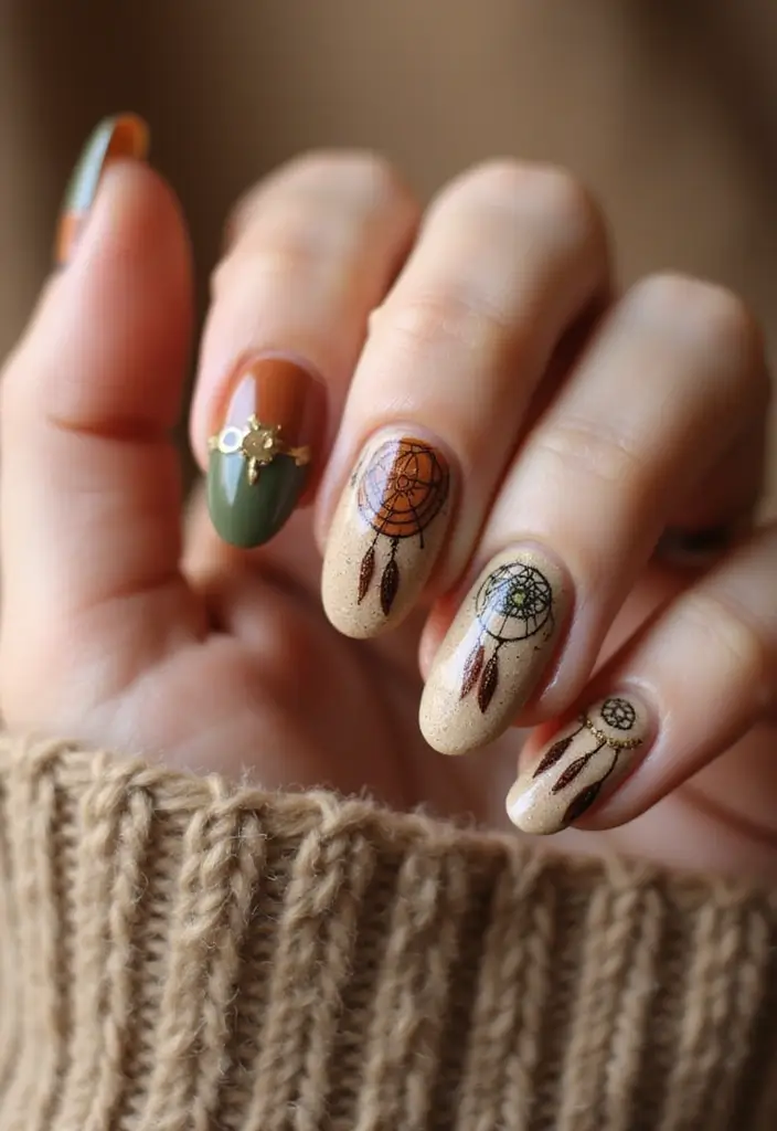 50 Creative Nail Ideas for Every Mood - 24. Boho Chic