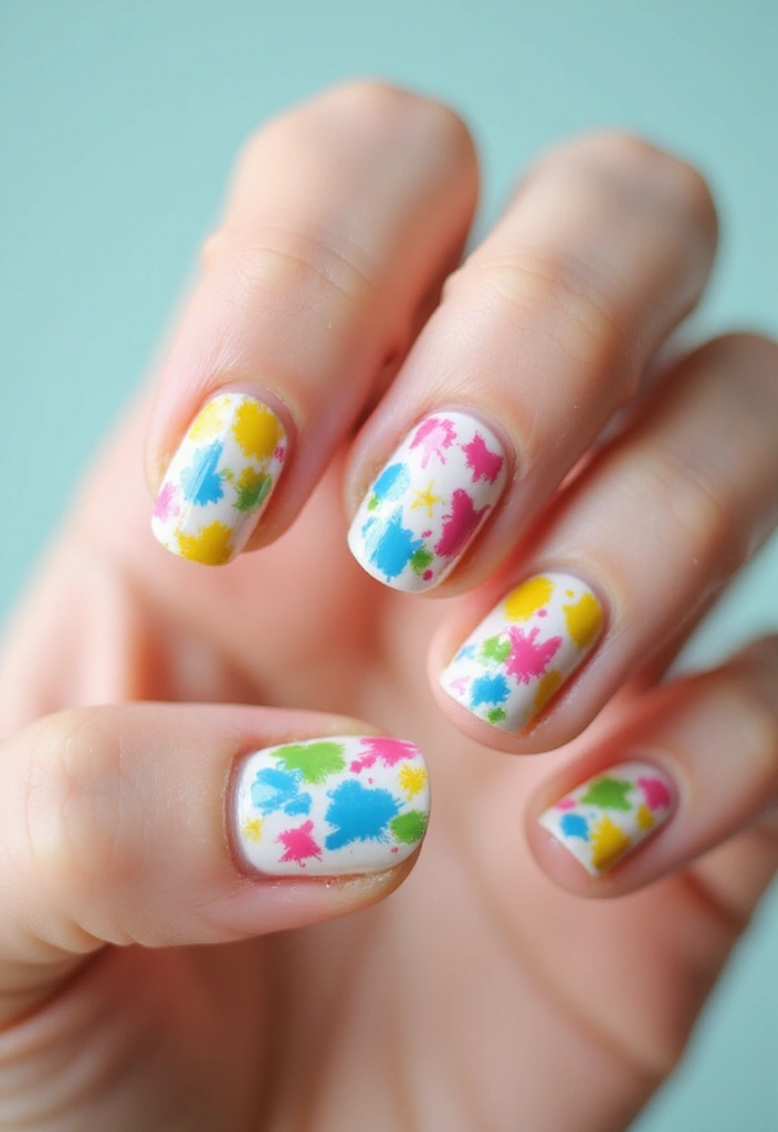 50 Creative Nail Ideas for Every Mood - 28. Artsy Splatter
