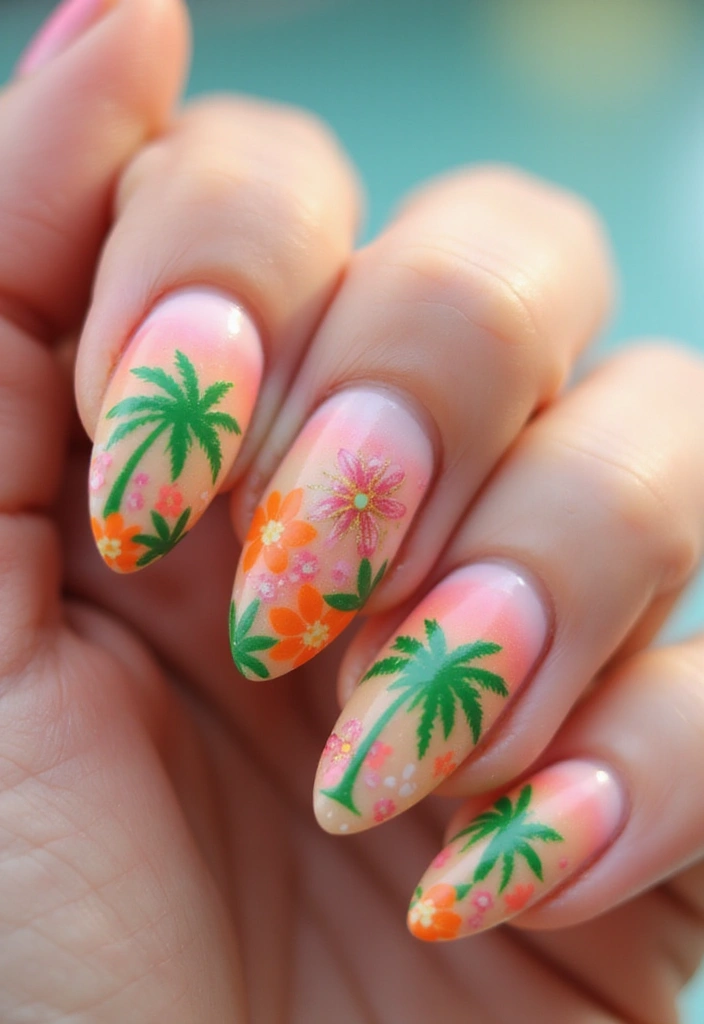 50 Creative Nail Ideas for Every Mood - 4. Tropical Paradise