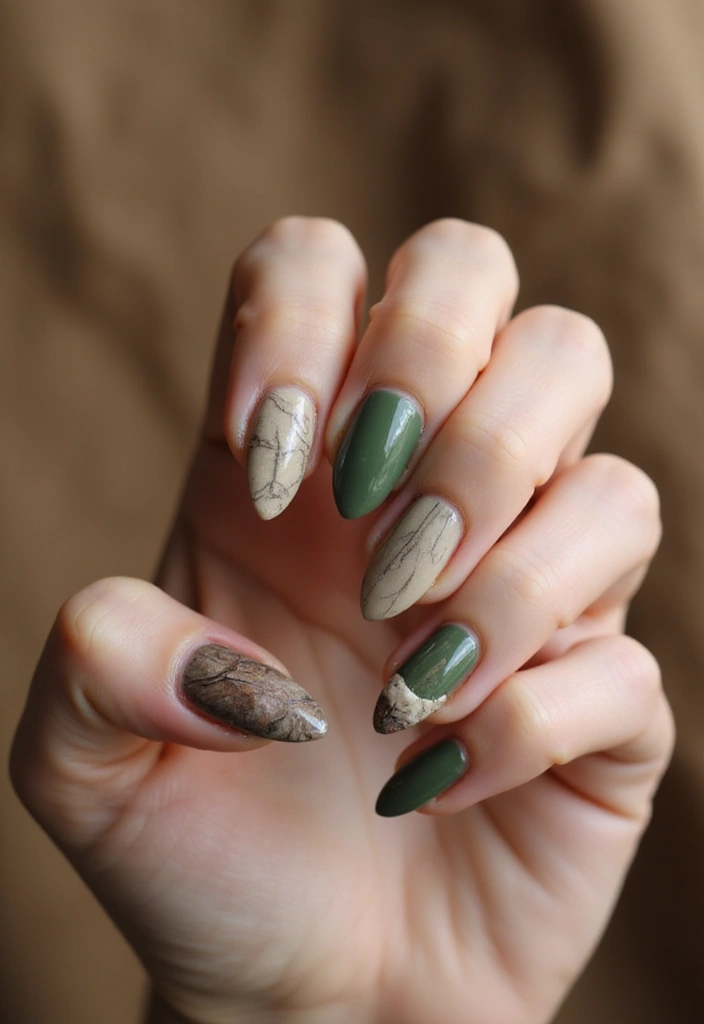 50 Creative Nail Ideas for Every Mood - 47. Elemental Earth