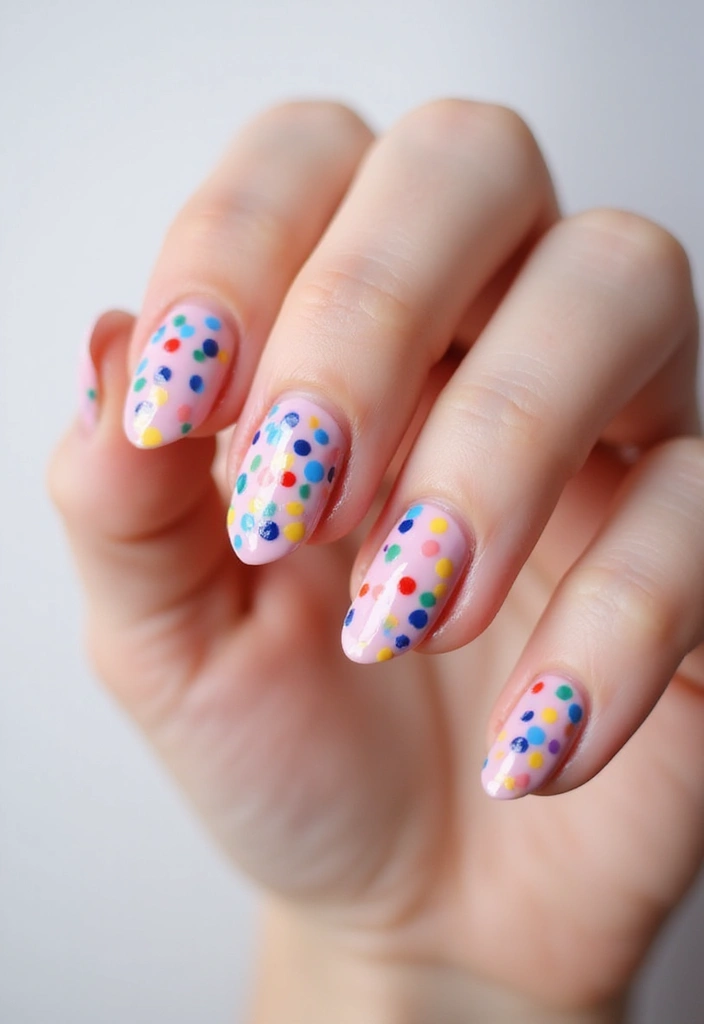 50 Creative Nail Ideas for Every Mood - 50. Confetti Pop