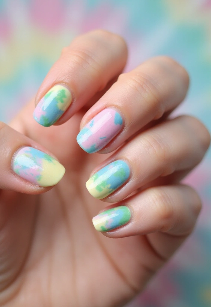 50 Creative Nail Polish Ideas for Colorful Explosions - 13. Tie-Dye Nails