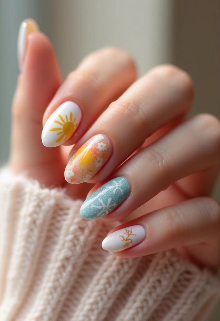 50 Creative Nail Polish Ideas for Colorful Explosions - 14. Seasonal Themed Nails