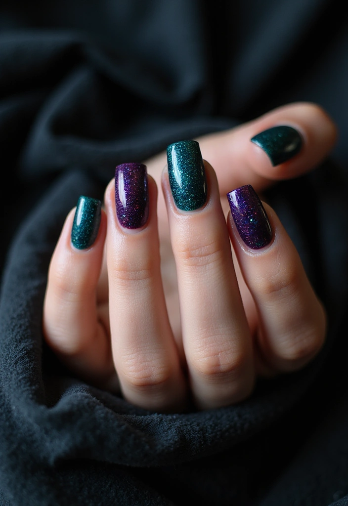 50 Creative Nail Polish Ideas for Colorful Explosions - 36. Jewel Tones with Natural Dyes