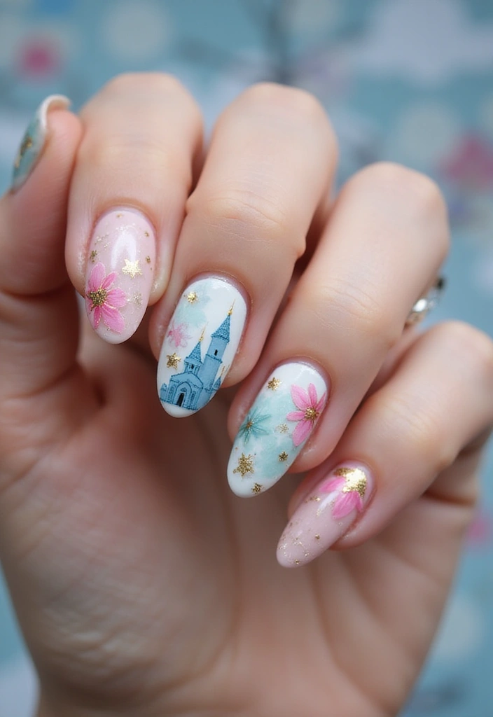 50 Creative Nail Polish Ideas for Colorful Explosions - 38. Whimsical Fairytale Nails