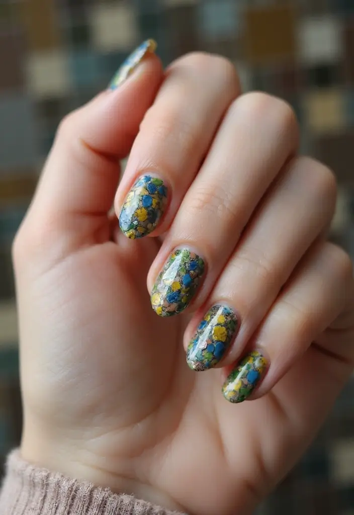 50 Creative Nail Polish Ideas for Colorful Explosions - 42. Mosaic Nail Art