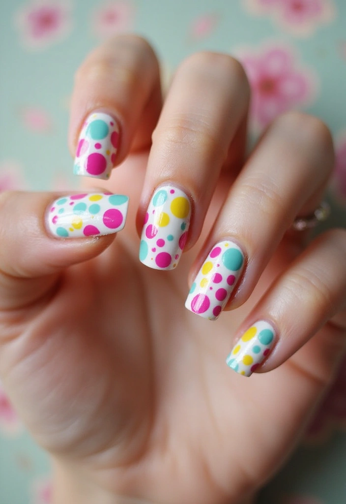 50 Creative Nail Polish Ideas for Colorful Explosions - 46. Retro Fizz Nails