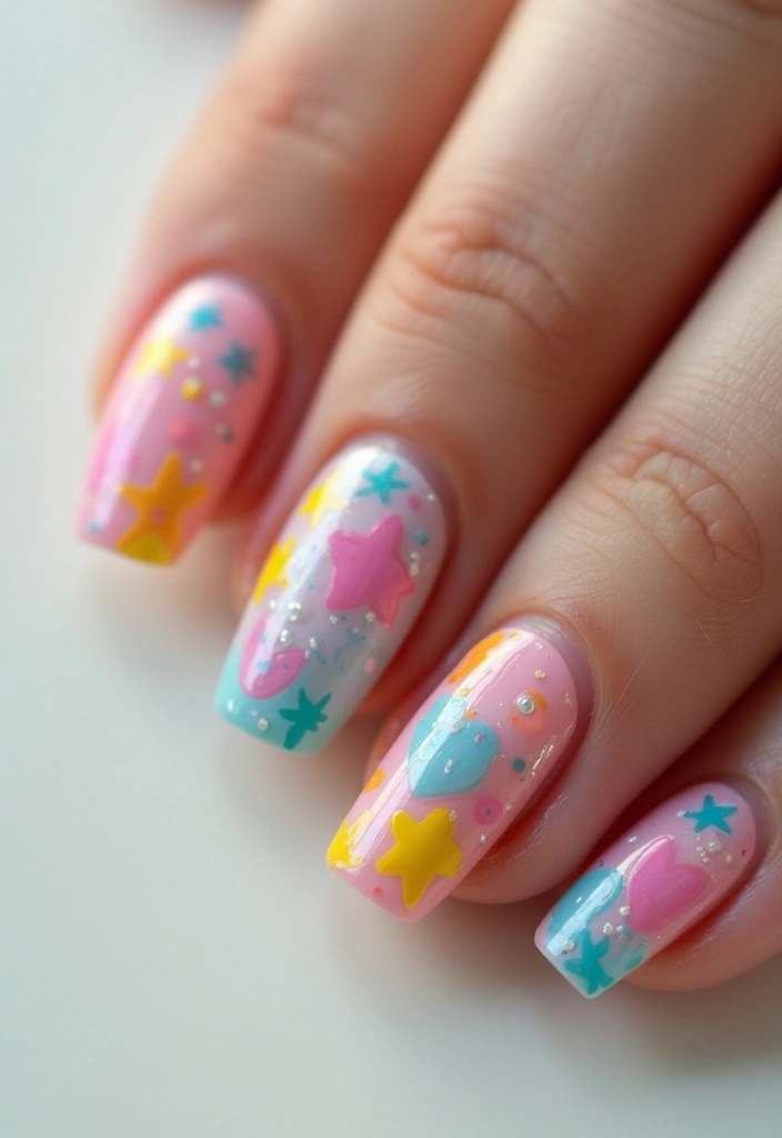 50 Daring Designs: Eco-Friendly Acrylic Nail Ideas for Durable Beauty - 37. Creative Doodles