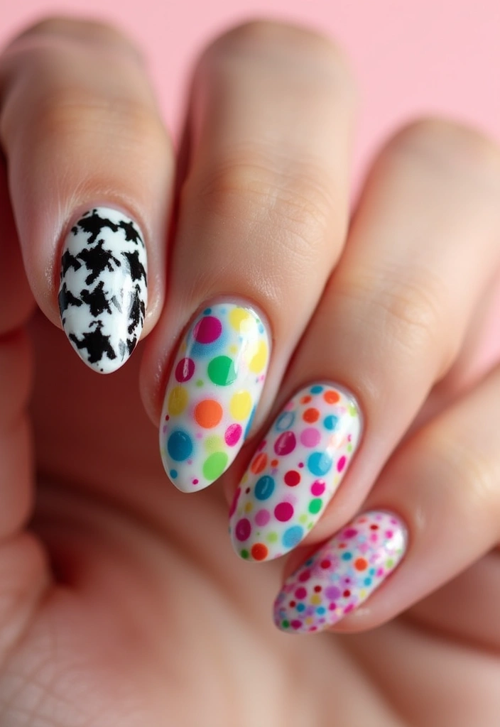 50 Daring Designs: Eco-Friendly Acrylic Nail Ideas for Durable Beauty - 48. Embrace Patterns