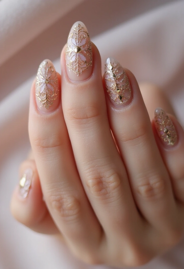 50 Daring Designs: Eco-Friendly Acrylic Nail Ideas for Durable Beauty - 49. Dainty Jewelry