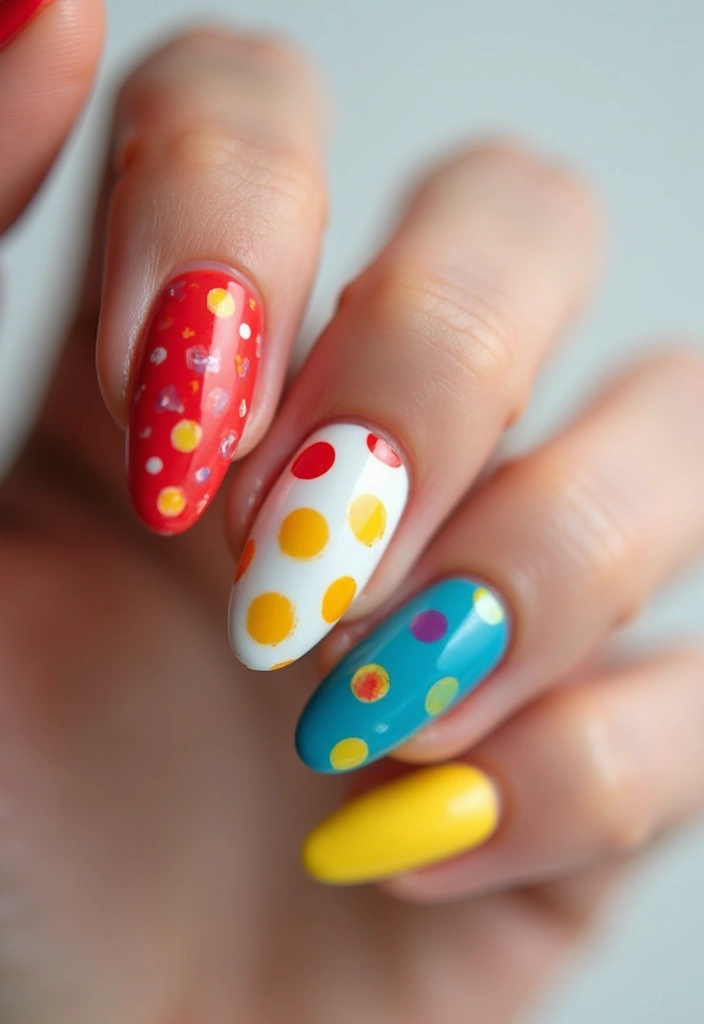 50 Durable Gel Nail Ideas for Long-Lasting - 12. Retro Vibes