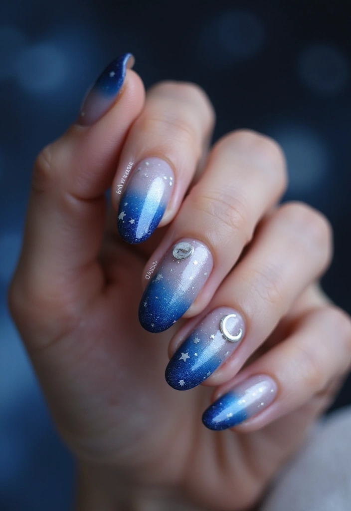 50 Durable Gel Nail Ideas for Long-Lasting - 29. Blue Moon