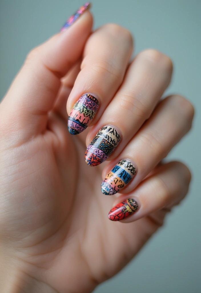 50 Durable Gel Nail Ideas for Long-Lasting - 31. Cultural Patterns