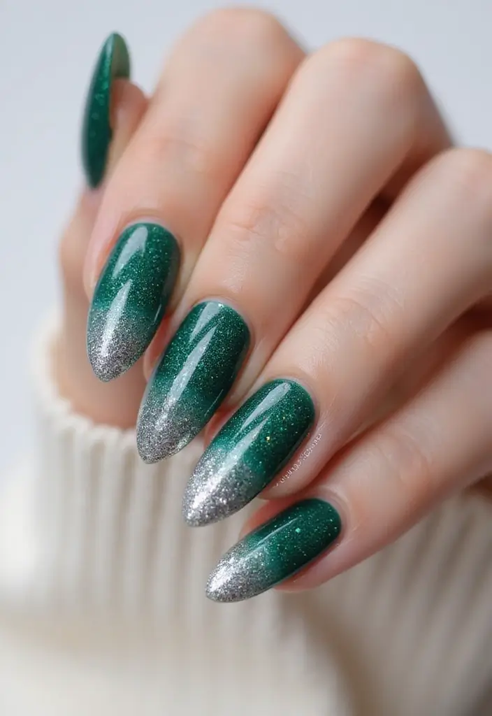 50 Durable Gel Nail Ideas for Long-Lasting - 36. Glistening Gradient