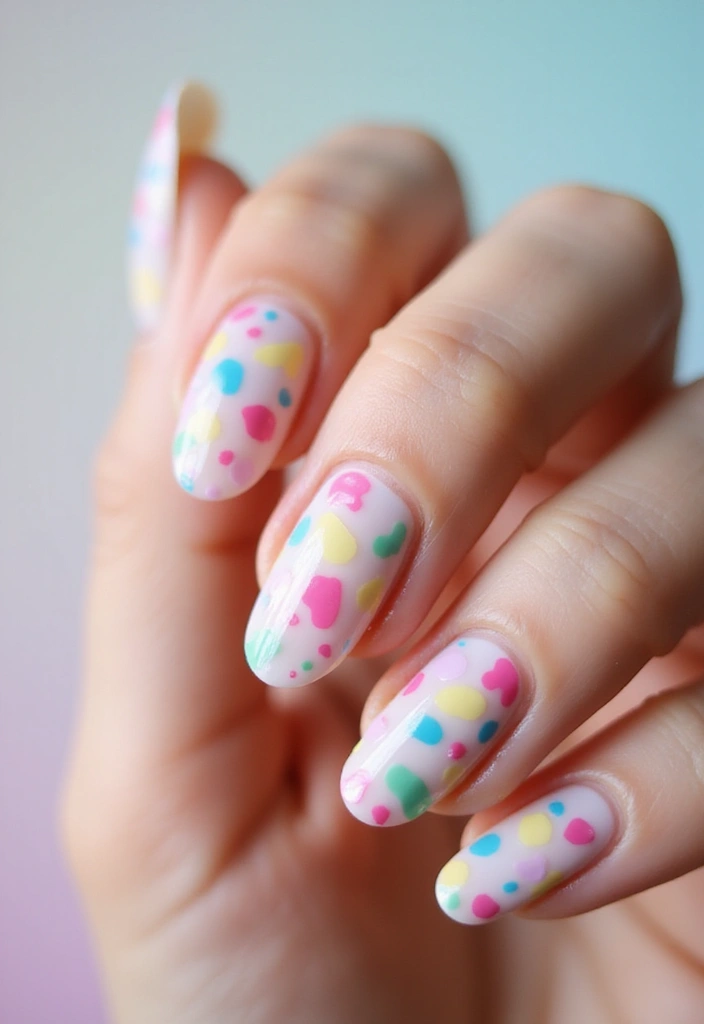 50 Durable Gel Nail Ideas for Long-Lasting - 38. Fun Confetti